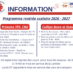Programme de rentrée scolaire 2026 – 2027